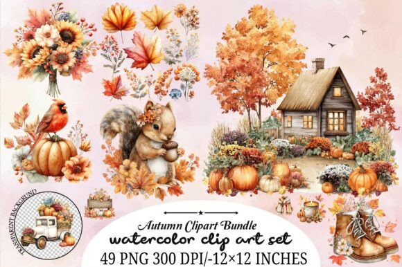 Download Autumn Clipart Bundle - Art Collection