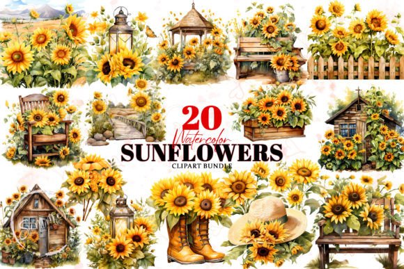 Download Sunflowers Summer Watercolor Clipart - Art Collection