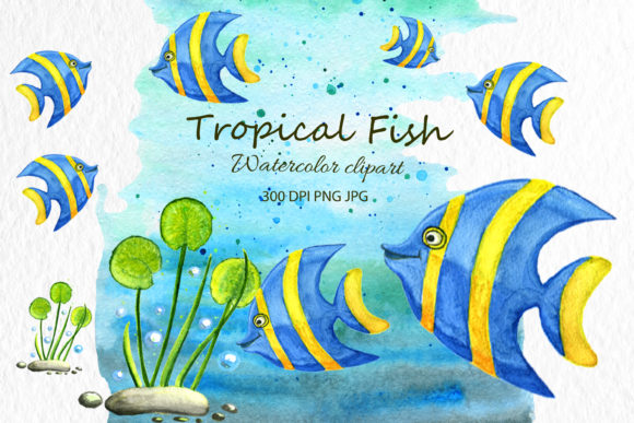 Download Animal Clip Art Fish Watercolor Animal - Art Collection