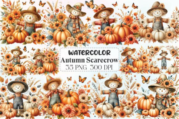 Download Autumn Fall Scarecrow Clipart - Art Collection