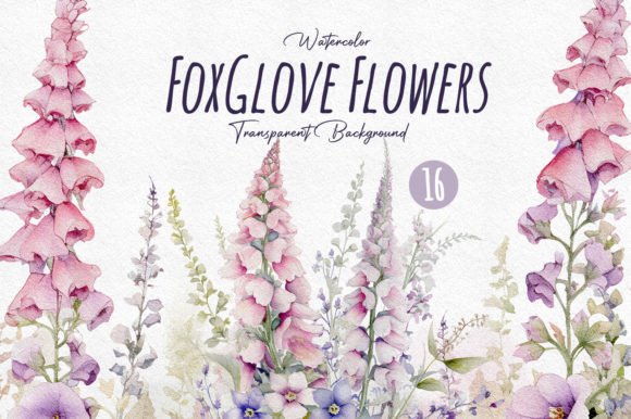 Download Watercolor Foxglove Wildflower Clipart - Art Collection