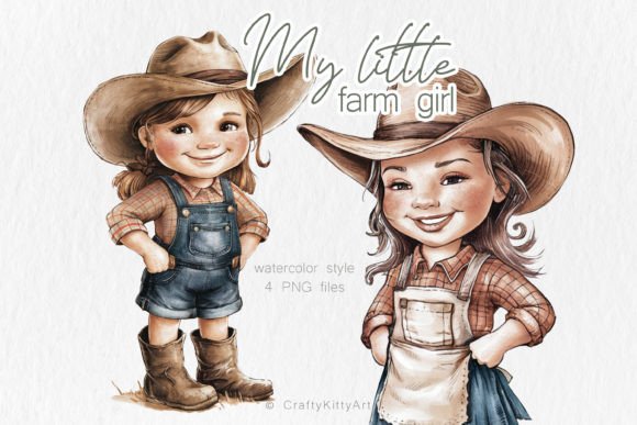 Download Little Farm Girl, Cowgirl PNG Clipart - Art Collection
