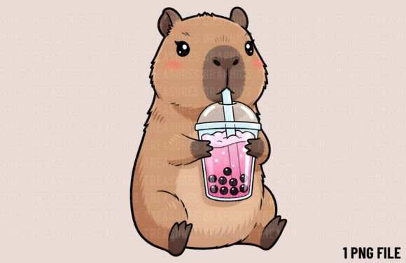 Download Cute Capybara Kawaii Animal Clipart PNG - Art Collection