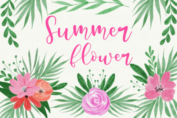 Download Summer Flower Watercolor Clip Art - Art Collection
