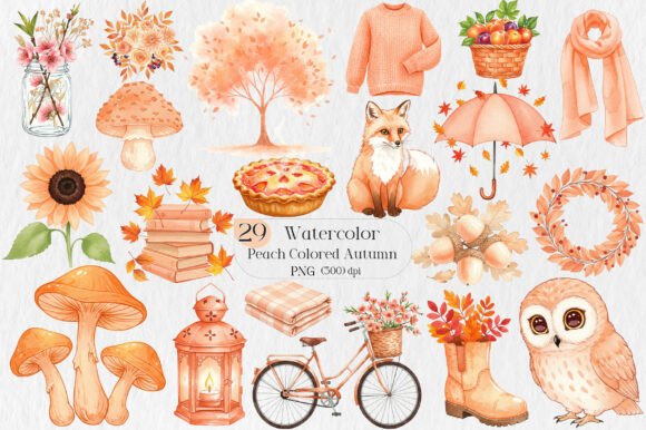 Download Peach Colored Autumn Clipart - Art Collection