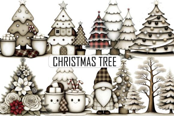 Download Whimsical Christmas Tree Clipart - Art Collection