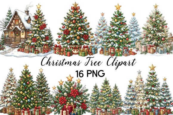 Download Whimsical Christmas Tree Clipart - Art Collection