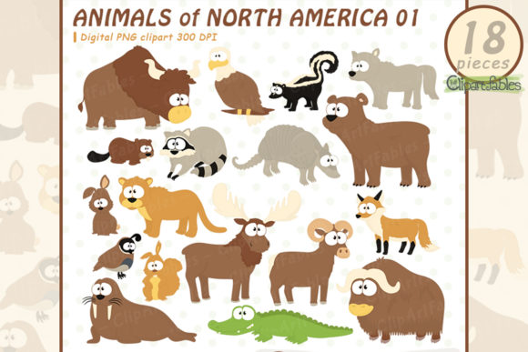 Download Cute Animals, USA Wildlife Clipart - Art Collection