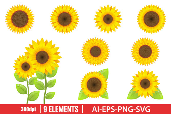 Download Sunflower Clipart Set - Art Collection
