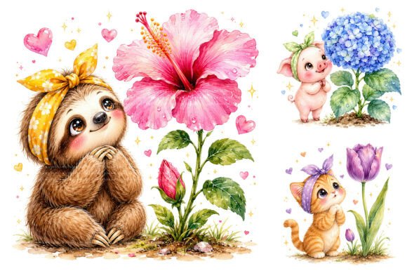 Download 30 Watercolor Baby Animal Clipart Bundle - Art Collection