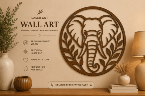 Download Elephant Wall Art SVG,Laser Cut Files - Art Collection