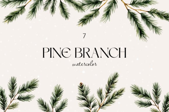 Download Watercolor Pine Branch Clipart - Art Collection