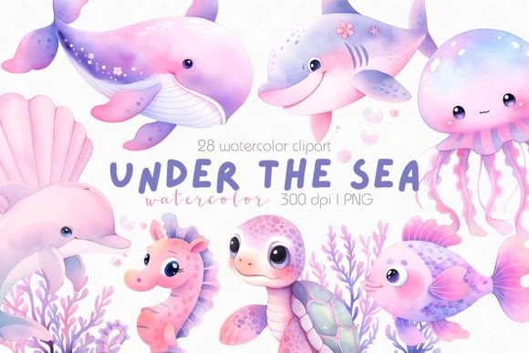 Download Pastel Under the Sea Watercolor Clipart - Art Collection