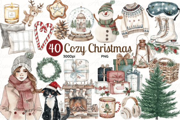 Download Cozy Christmas Clipart Rustic Christmas - Art Collection