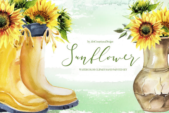 Download Watercolor Sunflower Clipart Set - Art Collection