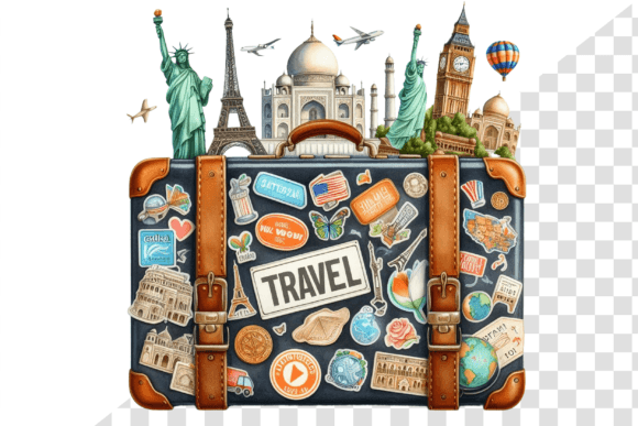Download TravelSticker Vintage Suitcase Clipart - Art Collection