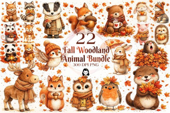 Download Autumn Fall Woodland Animals PNG Clipart - Art Collection