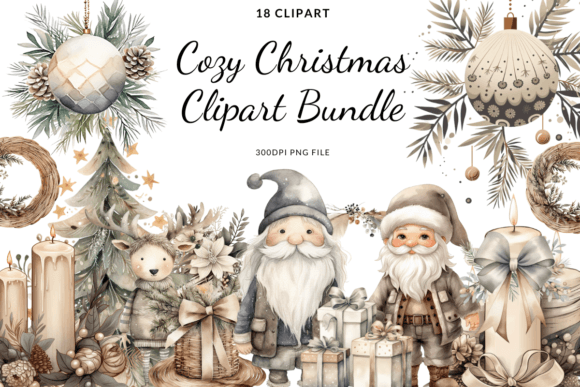 Download Cozy Christmas Clipart Bundle - Art Collection