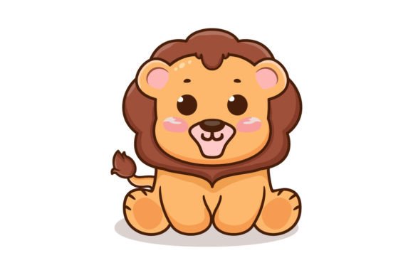 Download Vector Cute Lion Cartoon Character - Art Collection