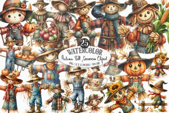 Download Autumn Fall Scarecrow Clipart - Art Collection