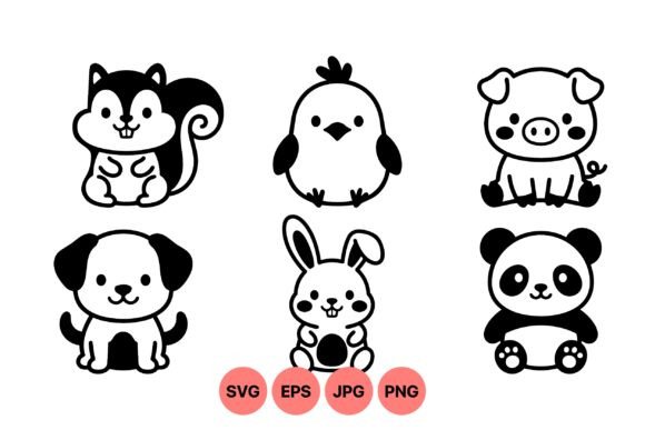 Download Cute Baby Animals SVG Clipart - Art Collection