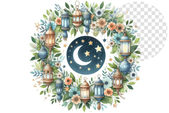 Download EidAura Watercolor Wreath Clipart - Art Collection