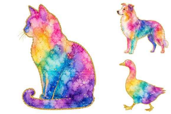 Download Watercolor Farm Rainbow Animal Clipart - Art Collection
