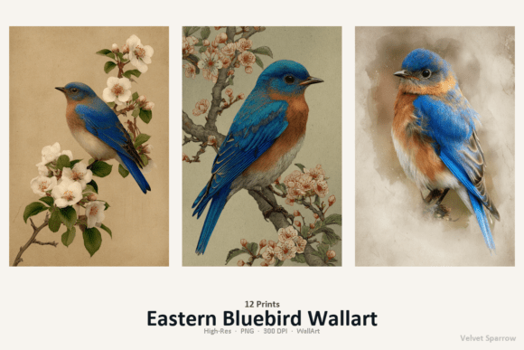 Download Eastern Bluebird Wallart - Art Collection