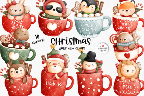 Download Christmas Mug Clipart, Christmas Animal - Art Collection