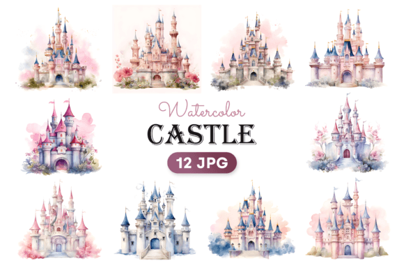Download Watercolor Fairy Tale Castle Clipart - Art Collection