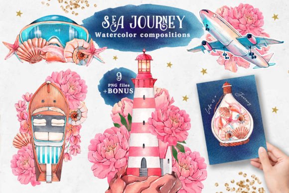 Download Sea Journey Summer Watercolor Clipart - Art Collection
