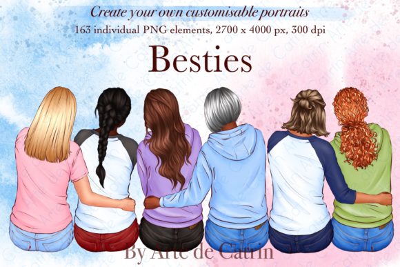 Download Besties Clipart, Best Friends Clipart - Art Collection