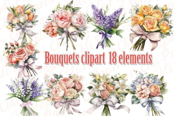 Download Wedding Bouquet Watercolor Clipart,Pink - Art Collection