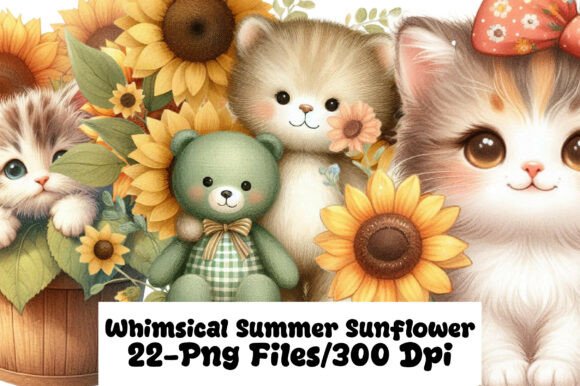 Download Whimsical Summer Sunflower Clipart - Art Collection