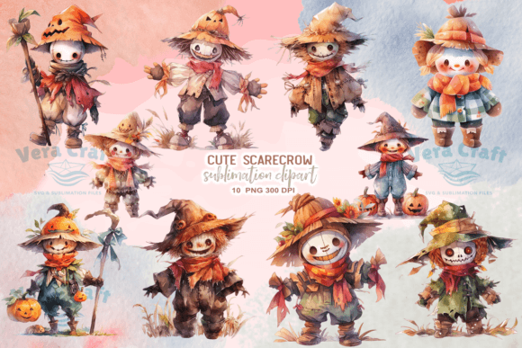 Download Cute Scarecrow Halloween Clipart - Art Collection