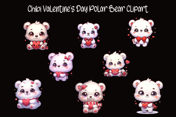 Download Chibi Valentine’s Day Polar Bear Clipart - Art Collection