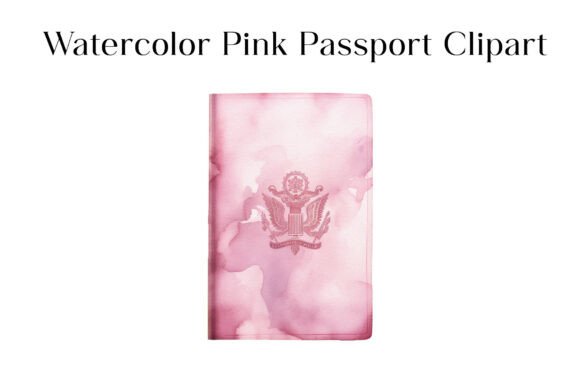 Download Watercolor Pink Passport Clipart - Art Collection