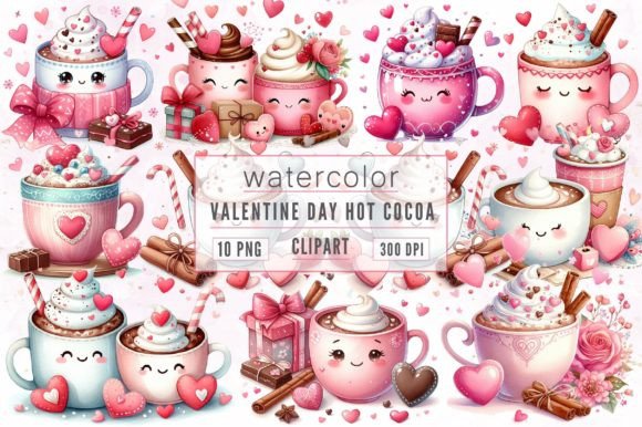 Download Cute Valentine Day Hot Cocoa Clipart - Art Collection