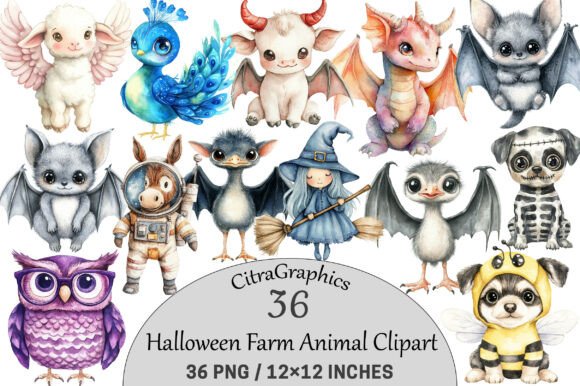 Download Halloween Farm Animal Clipart. - Art Collection