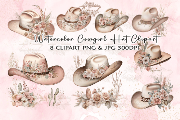 Download Watercolor Cowgirl Hat Clipart - Art Collection