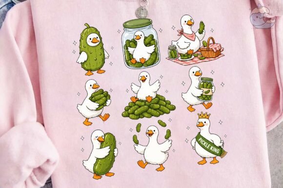 Download Cute Duck and Pickle PNG Clipart Bundle - Art Collection