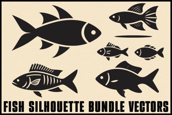 Download Fish Silhouette Vector Clipart Pack - Art Collection