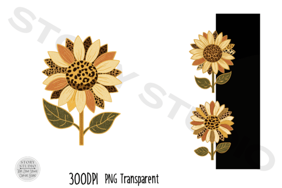 Download Boho Leopard Sunflower Clipart Set - Art Collection