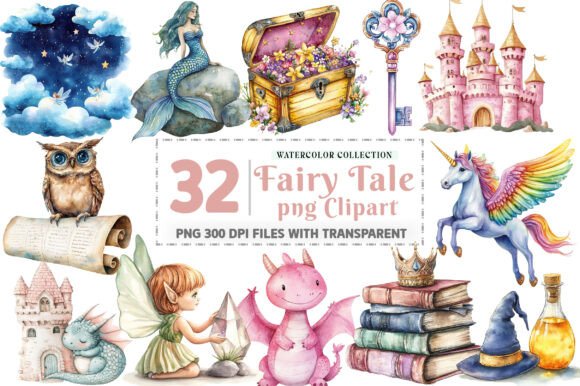 Download Watercolor Fairy Tale Clipart - Art Collection