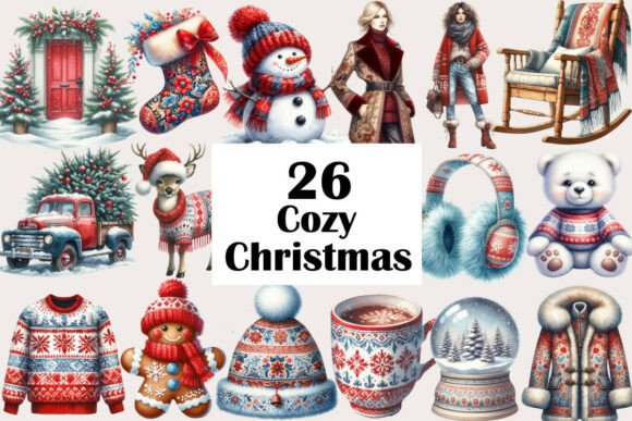 Download Cozy Christmas Clipart Bundle - Art Collection