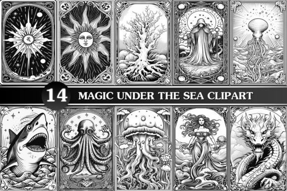 Download Magic Under the Sea.Tarot Card Clipart - Art Collection