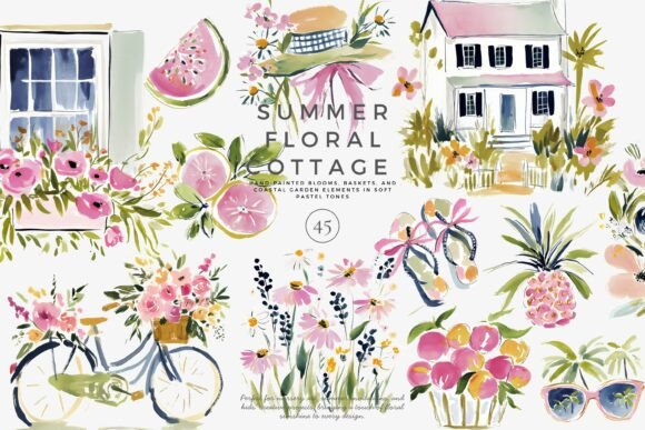 Download Summer Watercolor Clipart Set - Art Collection