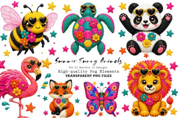 Download Cute Summer Animal Clipart Bundle - Art Collection