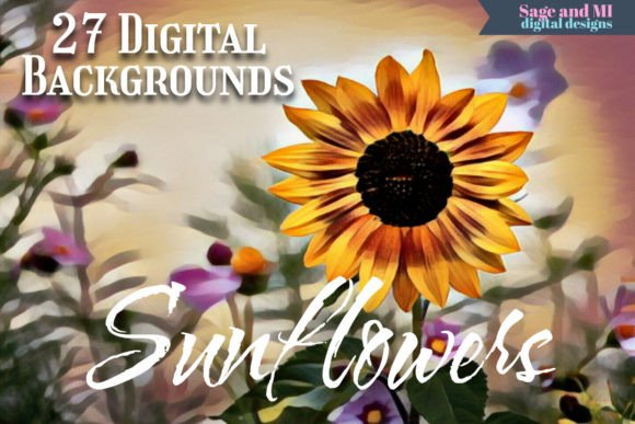 Download 27 Sunflower Digital Art Backgrounds - Art Collection