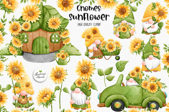 Download Sunflower Gnomes Clipart - Art Collection
